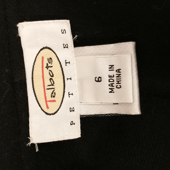 Black Wool Lightweight Jacket Wide Collar Pockets Classy Classic 6P Quality EUC - Picture 7 of 12